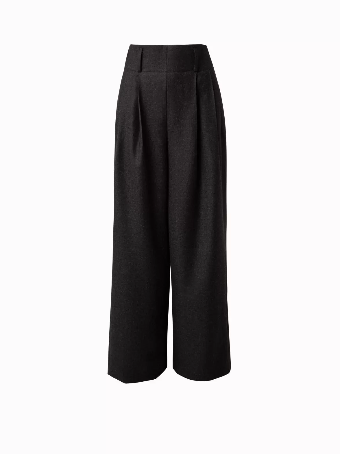 Wide Fiorina Pant In Wool Flanel