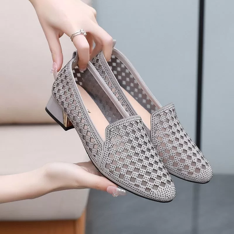 Women's Casual Shoes - Hollow High Heels Mesh Pumps (FM131)