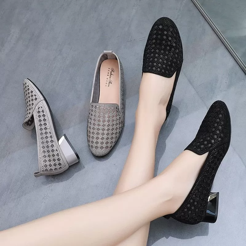 Women's Casual Shoes - Hollow High Heels Mesh Pumps (FM131)