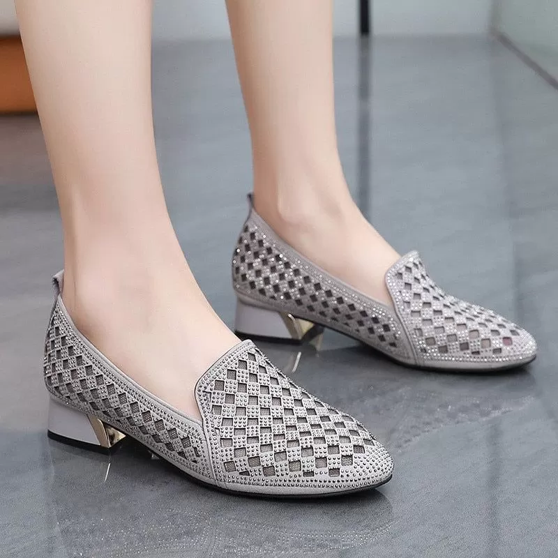 Women's Casual Shoes - Hollow High Heels Mesh Pumps (FM131)