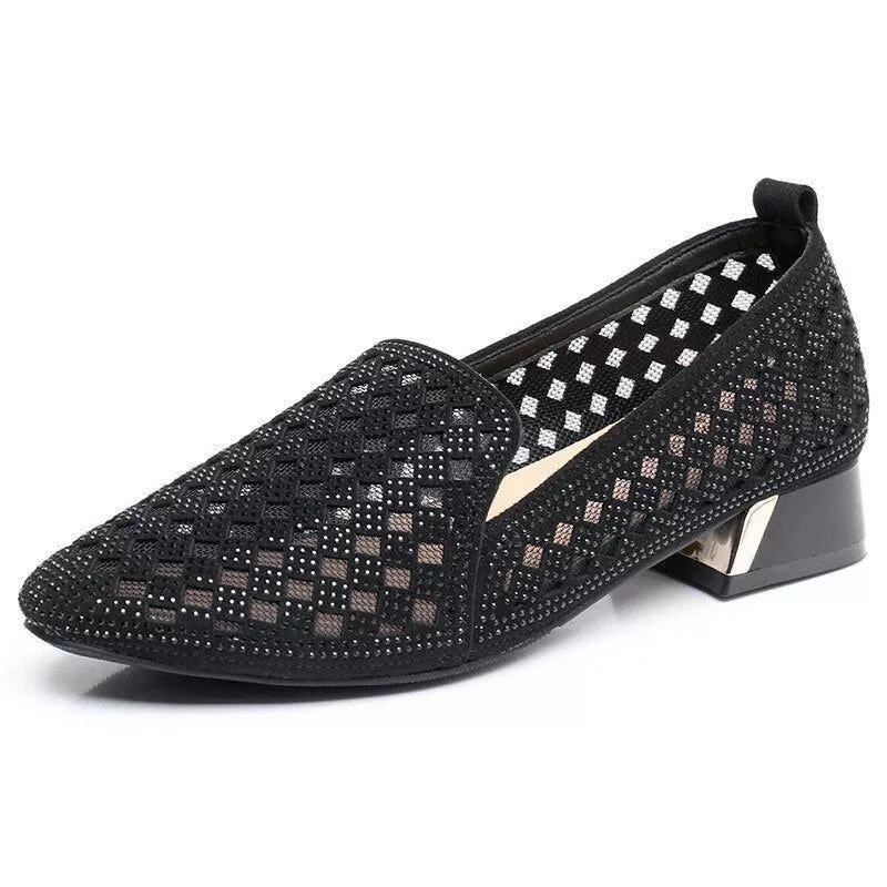 Women's Casual Shoes - Hollow High Heels Mesh Pumps (FM131)